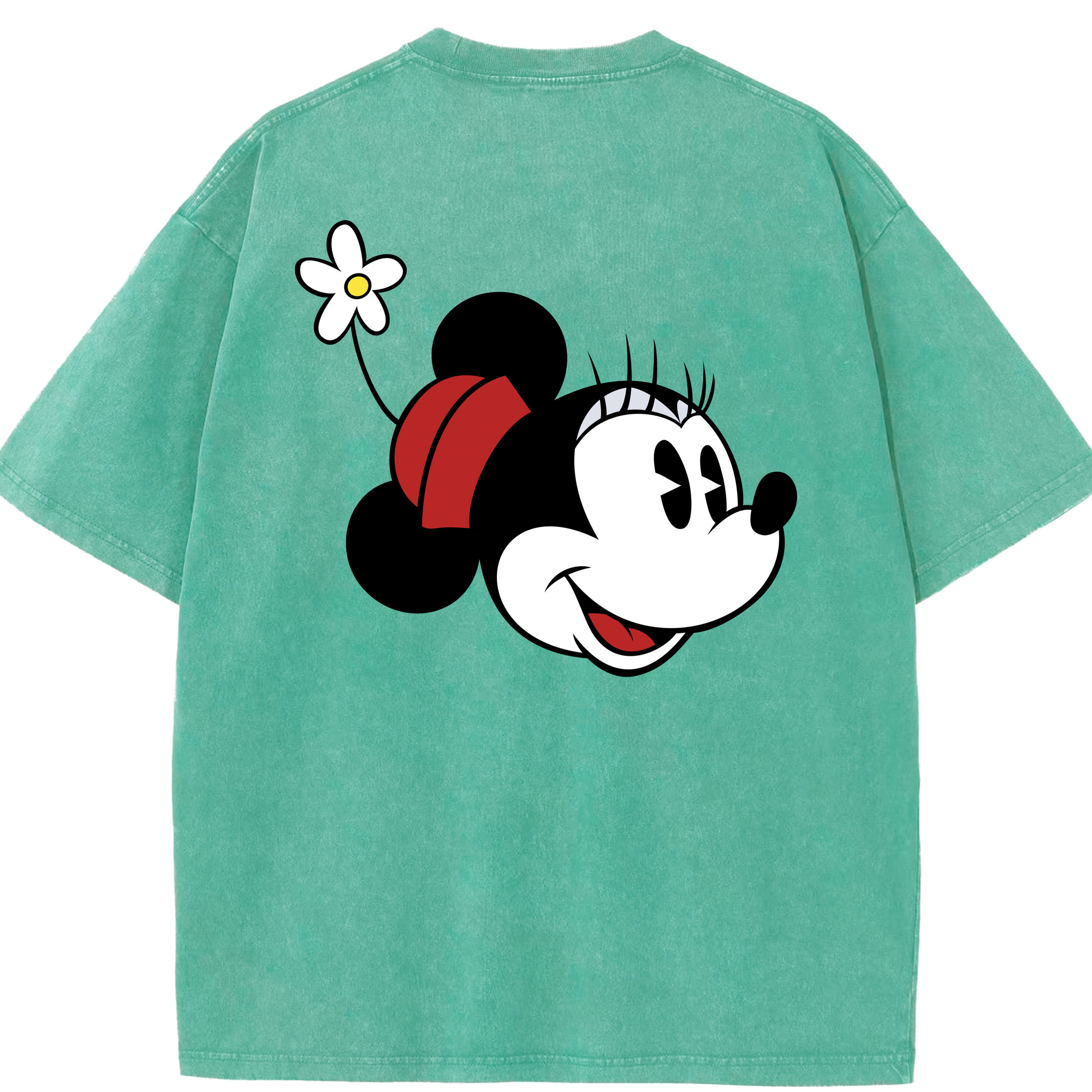 （画像用） ミッキーマウス Mickey Mouse 綿100% ヴィンテージ風 半袖Tシャツ（背面プリント）
